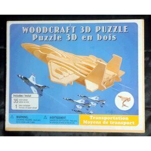 Woodcraft 3d Puzzle Wooden Fighter Jet